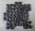 Piedra negra pulida malla proveedor de azulejos