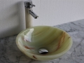 Lavabo y lavabo del baño forma redonda onyx