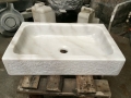 lavabo cuadrado de lavabo de mármol blanco