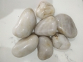 Alto pulido blanco guijarro piedra 3-5cm