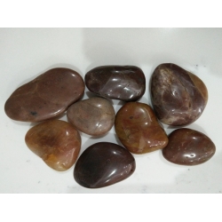 Rojo pulido guijarro piedra 3-5cm