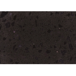 piedra artificial del cuarzo negro pulido