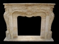 Repisa de chimenea de mármol beige de estilo europeo