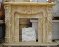 repisa de chimenea chimenea de mármol ónix beige de alta calidad